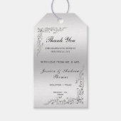 シルバー結婚デコレーション ギフトタグ (正面)