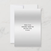 シルバー結婚デコレーション サンキューカード (裏面)