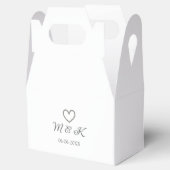 シルバー結婚ハートの夫婦名モダン字 フェイバーボックス (オープン)