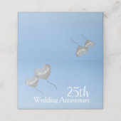 シルバー結婚バルーン25周年 プレイスカード (外部開封)