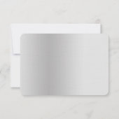 シルバー結婚フローラの返信ターコイズ 出欠カード (裏面)