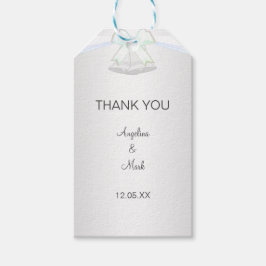 シルバー結婚ホワイト ギフトタグ