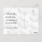 シルバー結婚モノグラ感謝していムユー ポストカード (裏面)