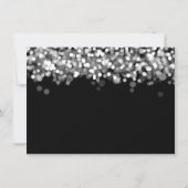 シルバー結婚ライトに感謝 ノートカード (裏面)