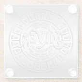 シルバー結婚周年記念アールデコ素晴らしギャツビー ガラスコースター (裏面)