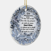 シルバー結婚周年記念カスタム セラミックオーナメント (右)