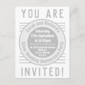 シルバー結婚周年記念パーティー インビテーションポストカード (正面)