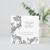 シルバー結婚周年記念婚約 招待状 (スタンド正面)