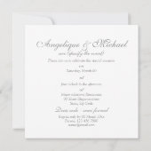 シルバー結婚周年記念婚約 招待状 (裏面)