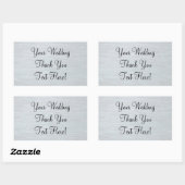 シルバー結婚式の引き出物サンキューステッカー 長方形シール (シート)