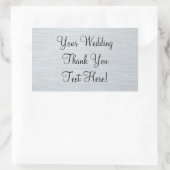 シルバー結婚式の引き出物サンキューステッカー 長方形シール (バッグ)