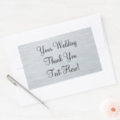 シルバー結婚式の引き出物サンキューステッカー 長方形シール (封筒)