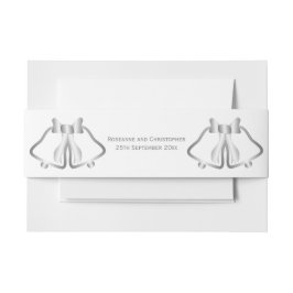 シルバー結婚式招待状ベリーバンドベルリボン 招待状ベリーバンド