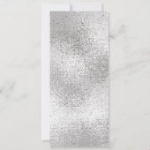 シルバー結婚白黒のDIYメニューパーティー 招待状 (裏面)