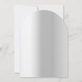 シルバー結婚紙吹雪アーチ 招待状 (裏面)