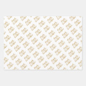 シルバー結婚金ゴールド白黒 ラッピングペーパーシート (正面2)