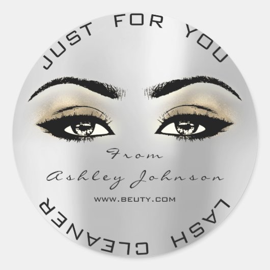 シルバー美しいグリッター金ゴールドラッシュメイクアップクリーナー ラウンドシール (正面)