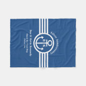 シルバー航海のアニバーサリーヨットオーナーズギフト フリースブランケット (正面(横))