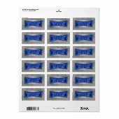 シルバー花びら：ブルーフラップス差出人住所ラベル ラベル (フルシート)