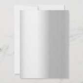 シルバー花模様ラグジュアリー結婚60周年 招待状 (裏面)