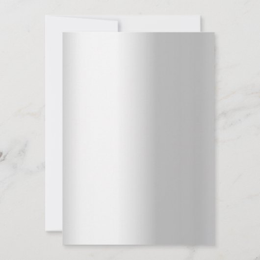 シルバー花模様写真結婚10周年 招待状 (裏面)