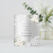 シルバー花模様結婚25周年の招待 (スタンド正面)