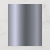 シルバー花模様結婚25周年の招待 (裏面)