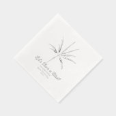 シルバー花火の年越しパーティー 箔ナプキン (右)