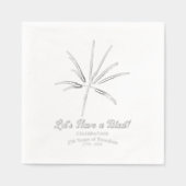 シルバー花火7月4日1000周年 箔ナプキン (正面)