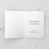 シルバー華美エンジェルクリスマス恵み海軍 シーズンカード (内部)