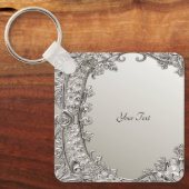 シルバー華美キモダンーチェーン キーホルダー (正面)