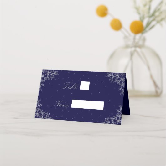 シルバー華美フローラ結婚ズベニュー プレイスカード (正面)