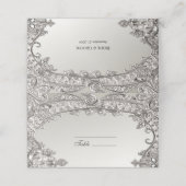 シルバー華美モダン座席表 プレイスカード (外部開封)