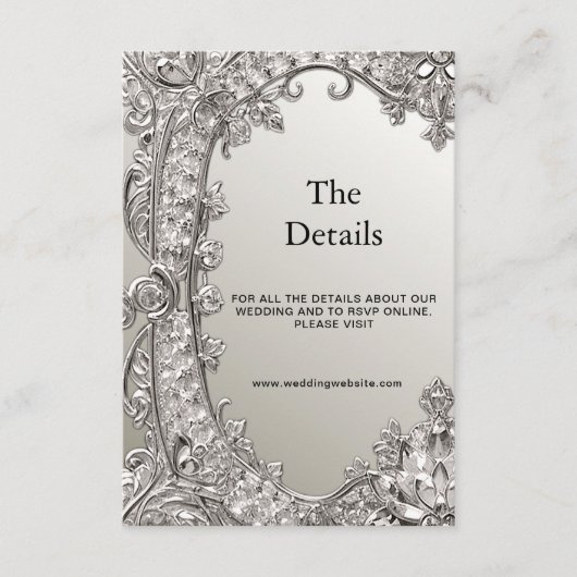 シルバー華美モダン詳細エンクロージャ・カード エンクロージャーカード (正面)