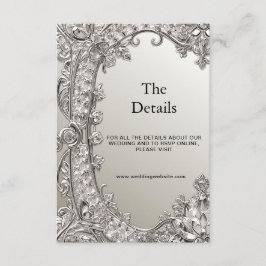 シルバー華美モダン詳細エンクロージャ・カード エンクロージャーカード