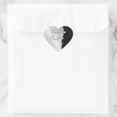 シルバー葉スステッカー ハートシール (バッグ)