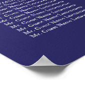 シルバー葉秋海軍結婚の座席表 ポスター (角)