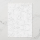 シルバー葉華美ス白大理石ムスリム結婚ズ 箔招待状 (裏面)