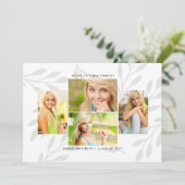 シルバー葉4写真卒業発表 招待状 (スタンド正面)