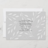 シルバー葉4写真卒業発表 招待状 (裏面)