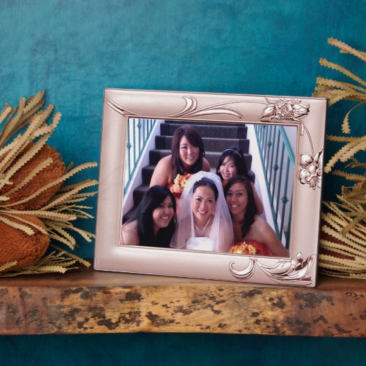 シルバー薄紫の花嫁の追加フォトプラーク フォトプラーク (側面)