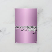 シルバー薄紫スパークルマスクマスカレードありがとう サンキューカード (内部)