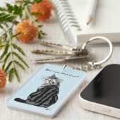 シルバー虎猫父の日 キーホルダー (正面右)