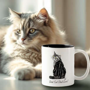 シルバー虎猫父の日 ツートーンマグカップ
