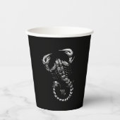 シルバー蠍座〔占星術の〕十二宮図サインアストロロジースコーピオン 紙コップ (正面)