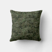 シルバー蠍座〔占星術の〕十二宮図サインウッドランドデジタル迷彩柄 クッション (裏面)