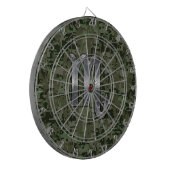 シルバー蠍座〔占星術の〕十二宮図サインウッドランドデジタル迷彩柄 ダーツボード (正面左)