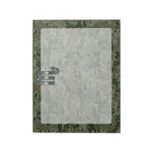 シルバー蠍座〔占星術の〕十二宮図サインウッドランドデジタル迷彩柄 ノートパッド (回転)