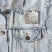 シルバー装飾モダンボタン 缶バッジ (インサイチュ)