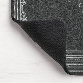 シルバー装飾品オンブラックイニシャル マウスパッド (コーナー)